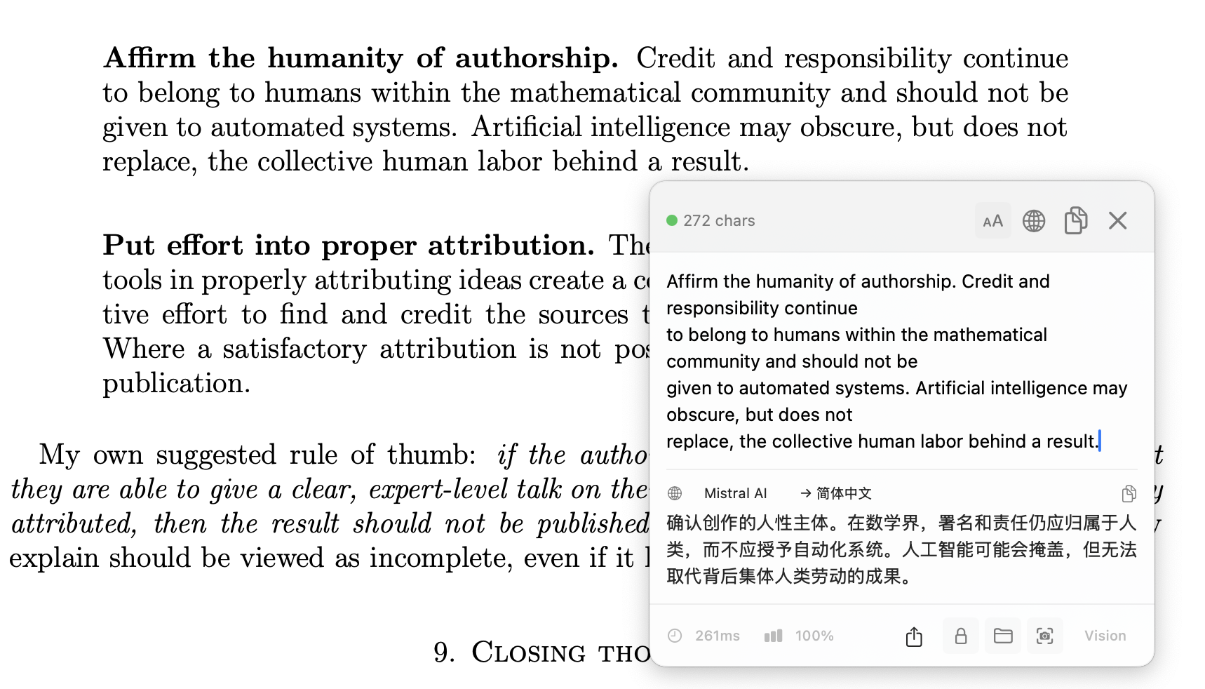 ClariRec Mac screenshot OCR and translation popup preview
